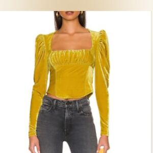 Free People Hold me Top velour size XS